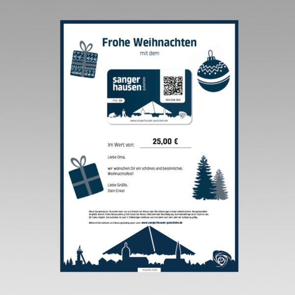 Sangerhausen-Gutschein Weihnachtsedition zum Download